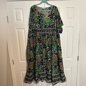 Vibrant Floral Vintage Dress